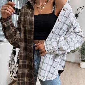 Multi color/ Color block flannel, size 4